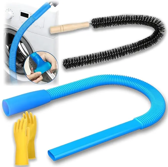 Dryer Vent Cleaning Kit, Universal Dryer Lint Vacuum Attachment with Stretch Universal Connector & Flexible Brush, Dryer Lint Vac Attachment, Quickly Lint Remover, for all Vacuum Cleaners