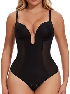 Joyshaper Women Shapewear Bodysuit Built-in Bra Tummy Control U Plunge Backless Body Shaper Compression Waist Body Shap for Women shapewear