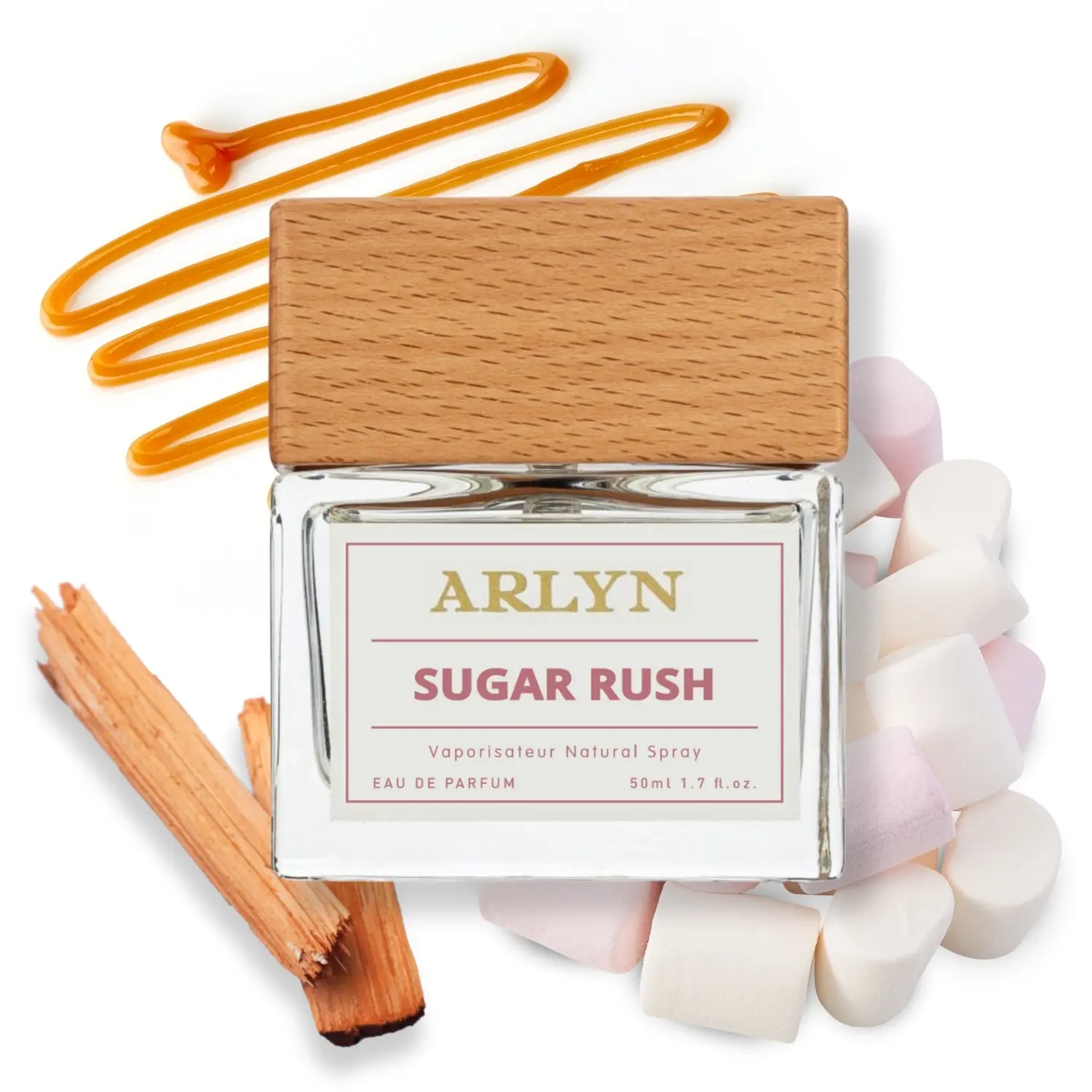 Sugar Rush, Arlyn, Women Perfume, Eau de Parfum, Marshmallow-Caramel-Sandalwood,  Long-Lasting, Vegan, Cruelty Free, Made in USA – 50 ml | 1.7 FL Oz