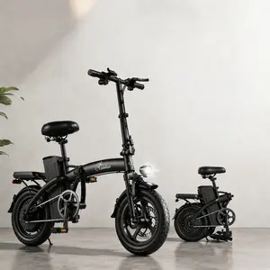 LOOKRUN F12 2026 New 14-Inch Foldable Seat Electric Mountain Bike - 48V 600W Motor, 10Ah Battery, Dual Hybrid System, 24-40 Mi Range, Adult Off-Road Commuting Ebikes