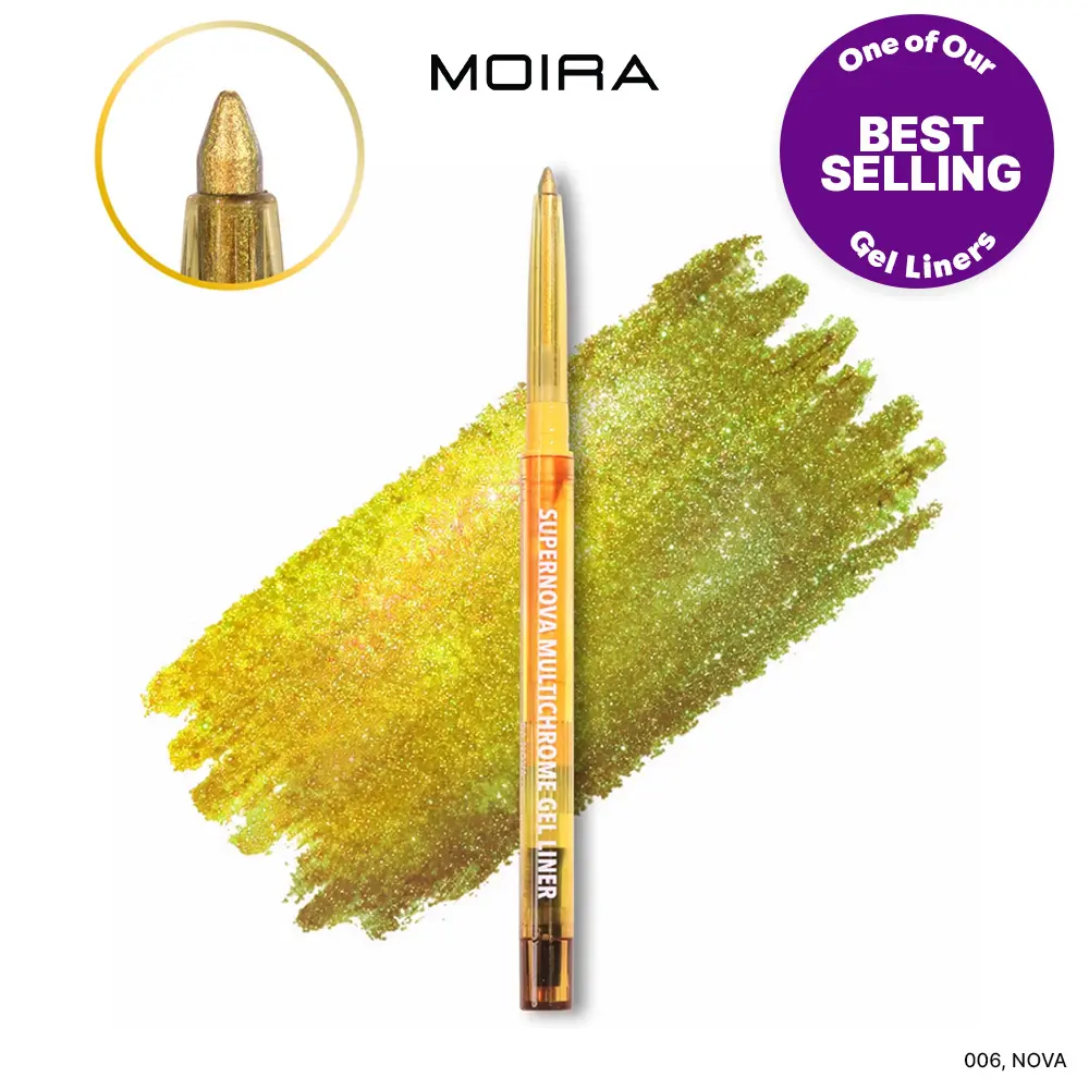 MOIRA | Supernova Multichrome Gel Eyeliner (006, Nova) | Smooth Glide Gel Formula with Built-In Sharpener, Water & Smudge-Proof up to 12HR