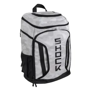 Shock Doctor Backpack with 10 Storage Compartments Large Interior Laptop Pouch & Full Mesh Padded Back for School Work Gym and Workouts