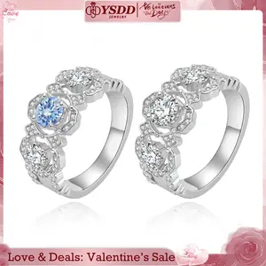 【#235 Florence】Art Deco Three-stone Synthetic Moissanite Ring S925 1.1Carat