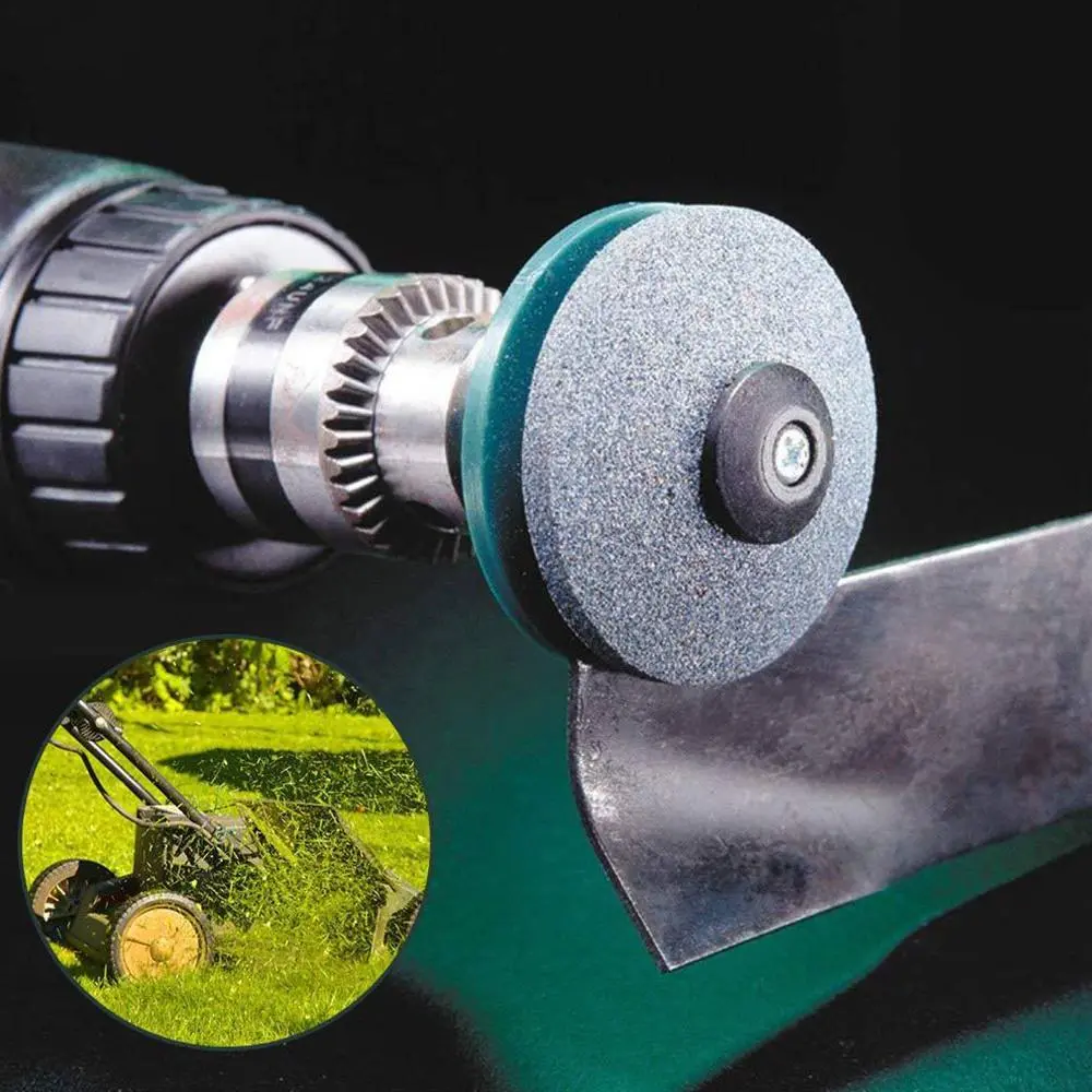 Lawn Mower Sharpener, Universal Grinding Rotary Drill Cuts, Lawnmower Blade Sharpener, Precision Circular Diamond Blade, Power Tool Accessories