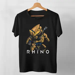 Rhino Warframe 17 Unisex Shirt Men's Shirt Best Vintage Tee for Women  Trending Graphic Tee Cool Summer Tee For Men Funny Gifts Shirt Women's Clothing