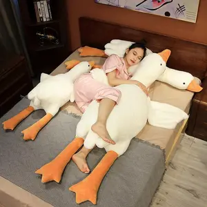 Hot 35/50/90/130CM Funny Goose Plush Stuffed Soft Duck Sleeping Pillow Sofa Cushion Kids Girlfriend Birthday Gift Toy
