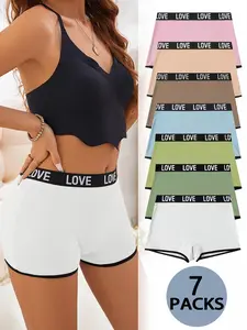 Women's Plus Size Underwear Set, Breathable Comfort Fabric, Available Sizes 1xl-5xl, Perfect Fit & Soft Material Design, Ribbed, Love, Everyday, Womenswear, Underwear Undergarments