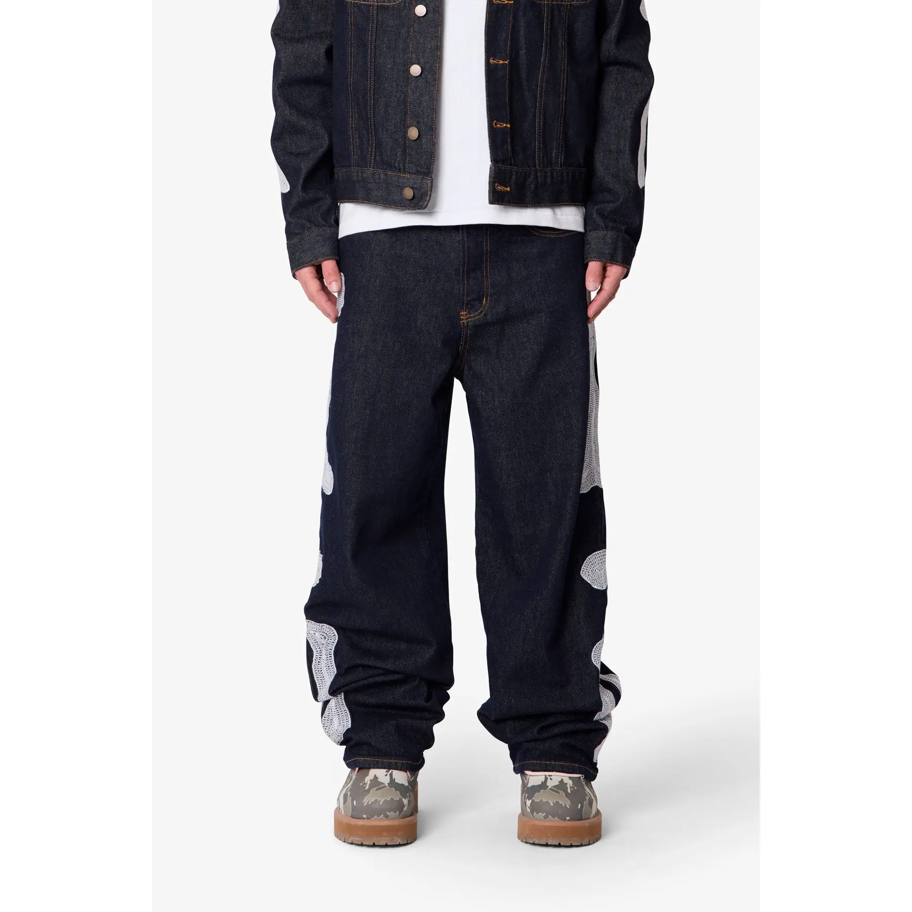 mnml Raw Skeleton Ultra Baggy Denim - Rinsed Indigo