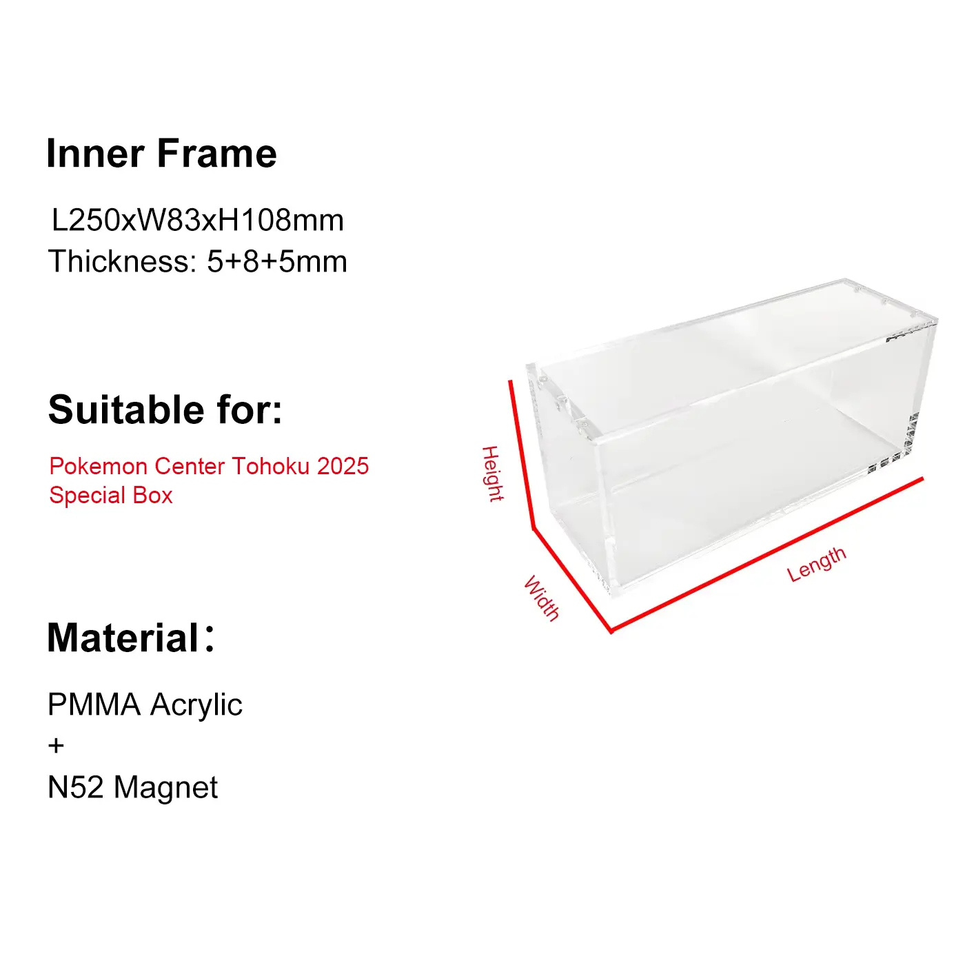 10x3.3x4.3 in (25x8.3x10.8) cm