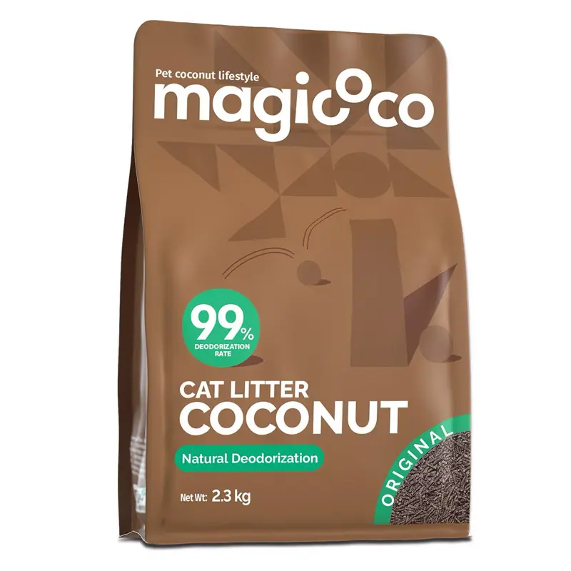 Magicoco Coconut Cat Litter – Flushable, 8× Absorption, 99% Deodorization, 98.2% Clump Strength, 0% Formaldehyde –5.07 lb)Cat Litter,Long-lasting odor control