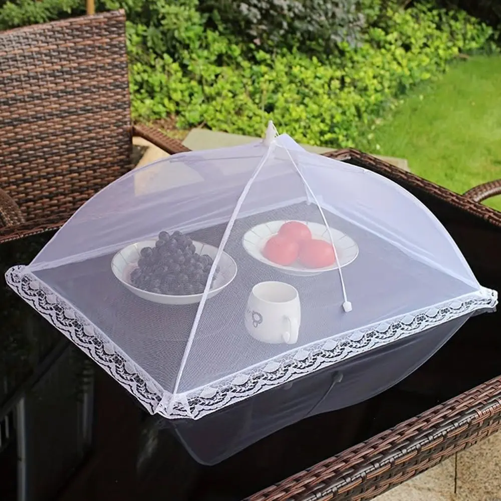 24in Expandable Mesh Food Cover Tent, Reusable Tablecloth, Insect Proof, Foldable, Portable and Washable, Pop-Up Design, Outdoor Kitchen, Barbeques, Picnic, Party