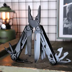 WESVE MT-02 18-in-1 EDC Multitool, 440A Stainless Steel Folding Knife with Scissors, Saw, Screwdrivers, Serrated Blade, Bottle & Can Opener, Awl – Everyday Carry, Outdoor, Camping & Car Survival Tool