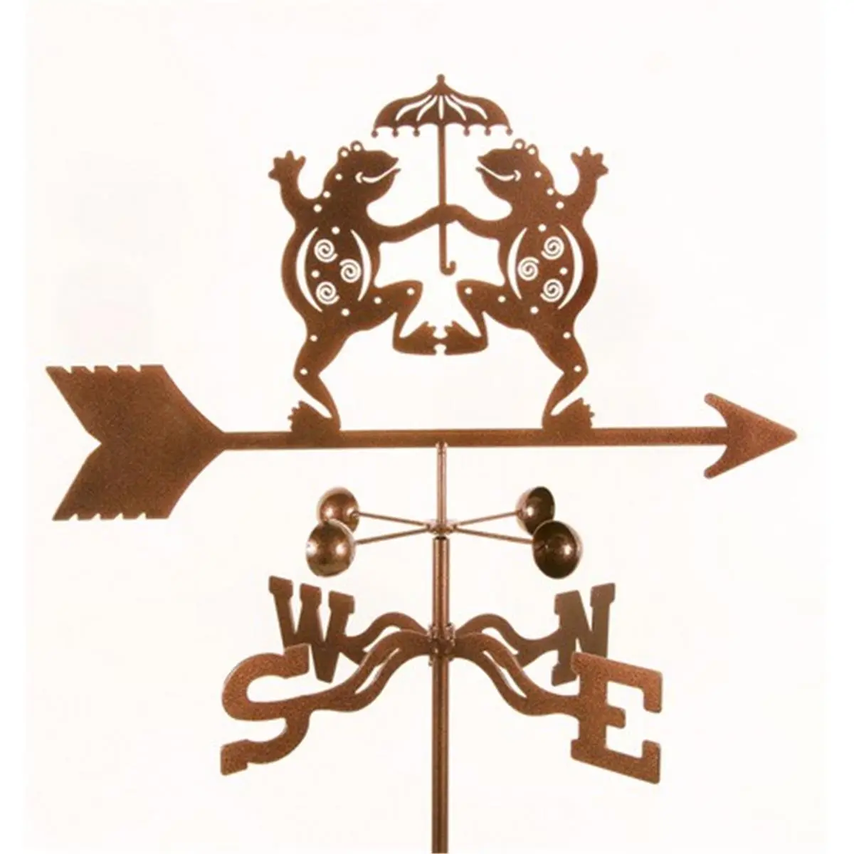 EZ Vane  Frogs Dancing Weathervane with Deck Mount, Steel, Dancing Frogs