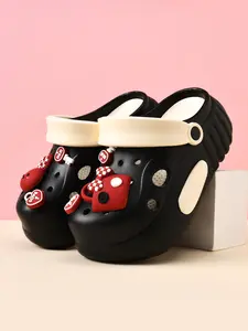 Women's Cute Cartoon Hole Shoes, Comfortable Versatile Breathable Lightweight Casual Daily Wear, Size 36-41, Eva Material, Plain Pattern, Breathable Slippers