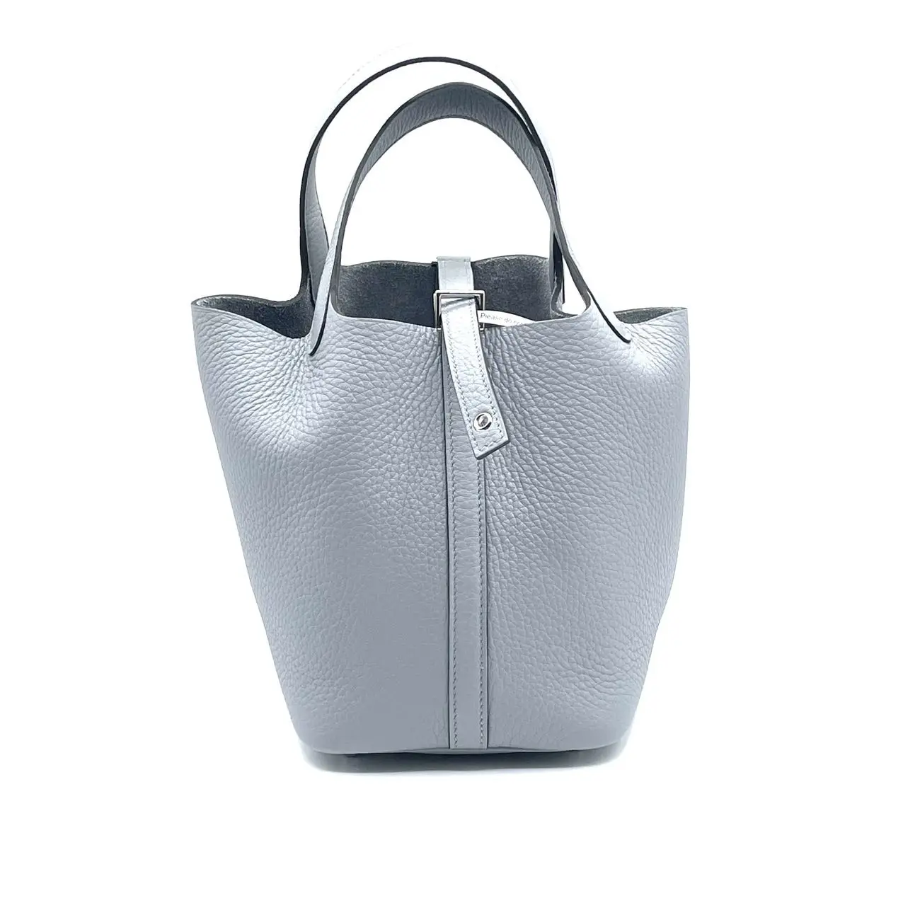 Pre-owned HERMÈS Leather Tote Bags CALUXB Hermes Picotin 18 Brand New Gris Pantin K Stamp