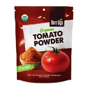 Dried Tomato Powder with Salt, USDA Organic Certified, Dehydrated, Ground, Great for Baking, Made From Organic Dried Tomatoes, Great Souce for Pizza and Pasta, Alternative Spice, Herbs
