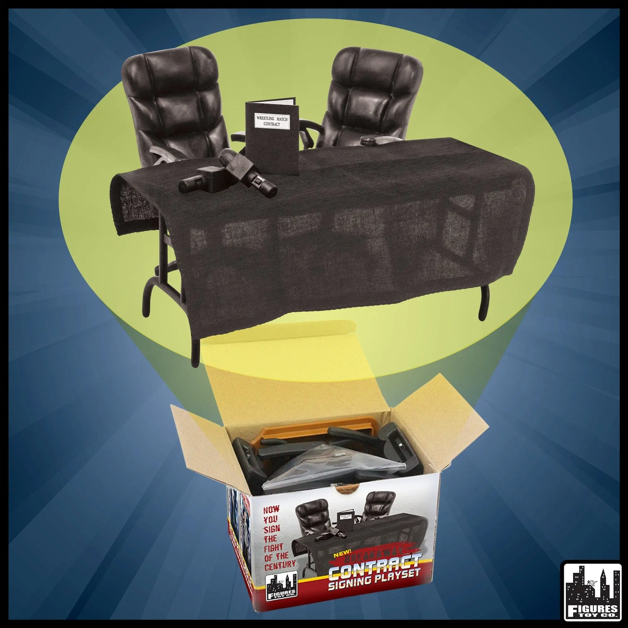 Breakable Contract Signing Playset for WWE & AEW Wrestling Action Figures