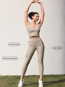 Fanka PowerBand Resistance Leggings (Reversible Wear) (with Pocket),summerwins