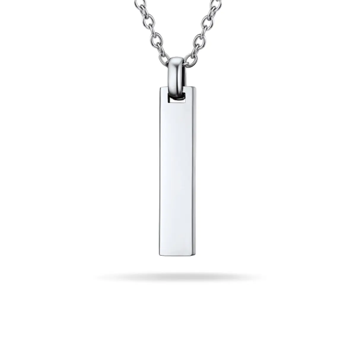 PROSTEEL Vertical Bar Pendant Necklace Stainless Steel Chain Necklaces Jewelry Unisex For Men Women with Gift Box