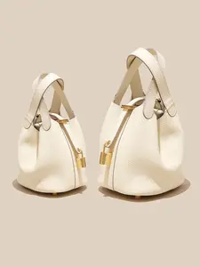 Women's Soft Leather Handbag, Unique Design Casual Tote Bag, Fashionable Trendy Basket Style Purse, Stylish Daily Use Shoulder Bag