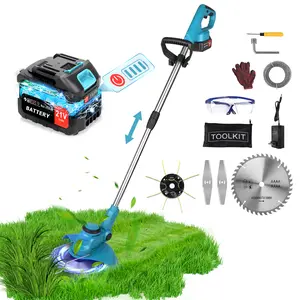 24V Cordless String Trimmer 20,000 RPM and 800W Motor Weed Wacker Telescopic 3-in-1 Adjustable Grass Trimmer Kit with 3.0Ah Battery and 3 Types electric lightweight Lawn MoWer Multipul Blades is the Perfect Updated Partner for Garden and Yard Lawn