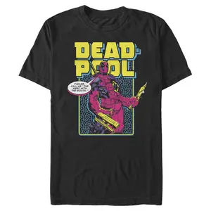 Men's Marvel: Deadpool Comic Shape Pattern T-Shirt