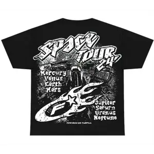 White Thunder 4s Flontae Men's Oversize T-Shirt - Casual, Comfortable Cotton Fabric, Round Neck, Get Around Graphic, Breathable Top