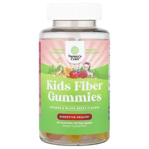 Nature's Craft Kids, Fiber Gummies, Orange & Mixed Berry , 60 Gummies