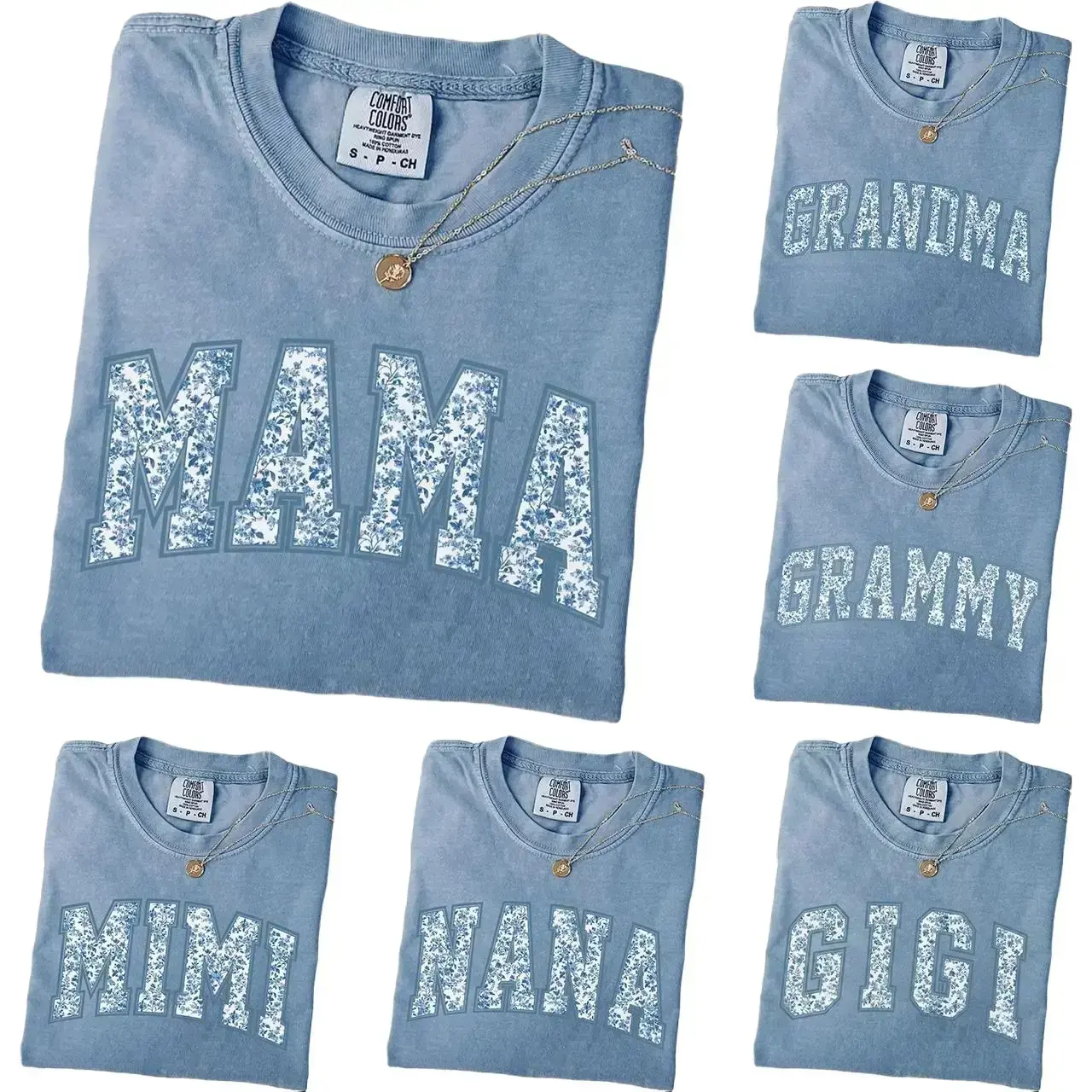 Comfort Colors Custom Mama Shirt, Toile Floral Mama T-Shirt, Personalized Grandma Nana Mimi Gigi Grammy Gammie Auntie Shirt, Mother's Day Gift