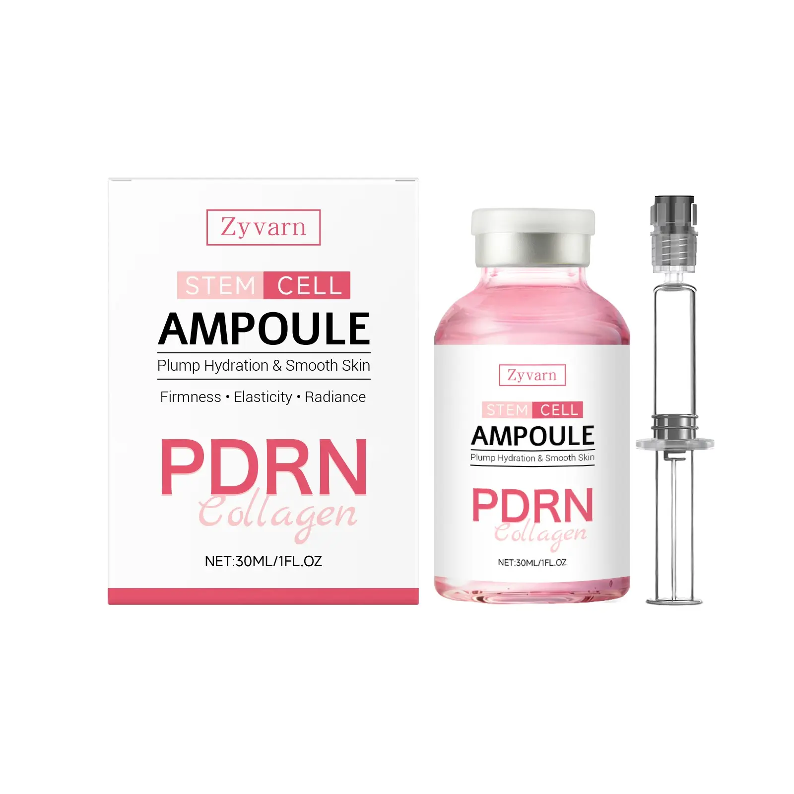 Pdrn Collagen Stem Cell Ampoule, Collagen Moisture Filler, Collagen Glow Booster, Smooth Nourishing Moisturizing Essence, Moisturizing Facial Serum, Suitable for Microneedling Therapy, Boosts Skin Radiance