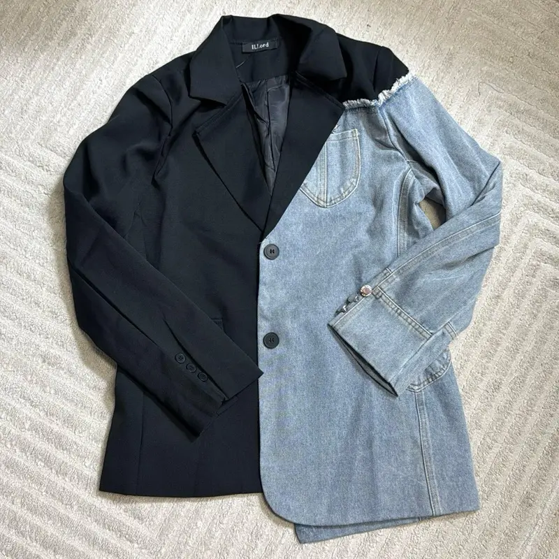 Blazer con Denim en Obscuro Suit