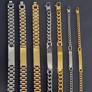 Stainless Steel Bracelets - Free Engraving Customized, Durable & Water-Resistant, Sleek Modern Design