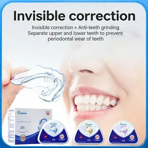 3pcs Adult Teeth Aligner Set with 3-Stage Graduated System, Clear U-Shaped Dental Tray, Elastic Fit Technology for Comfort, Overbite and Underbite Correction, Night Grinding Mouth Guard, for Sleep Teeth Protection, and Alignment Maintenance