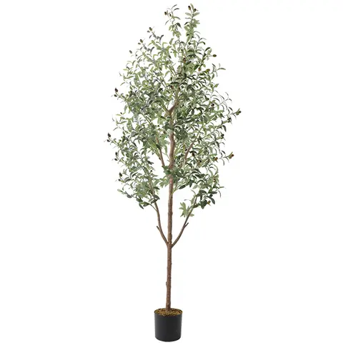 5FT/6FT/7FT/8FT Artificial Olive Tree - Lifelike Faux Olive Tree for Indoor & Outdoor Spaces, Realistic Foliage & Fruits, Durable & Safe Decor Decorative Plants Ornaments