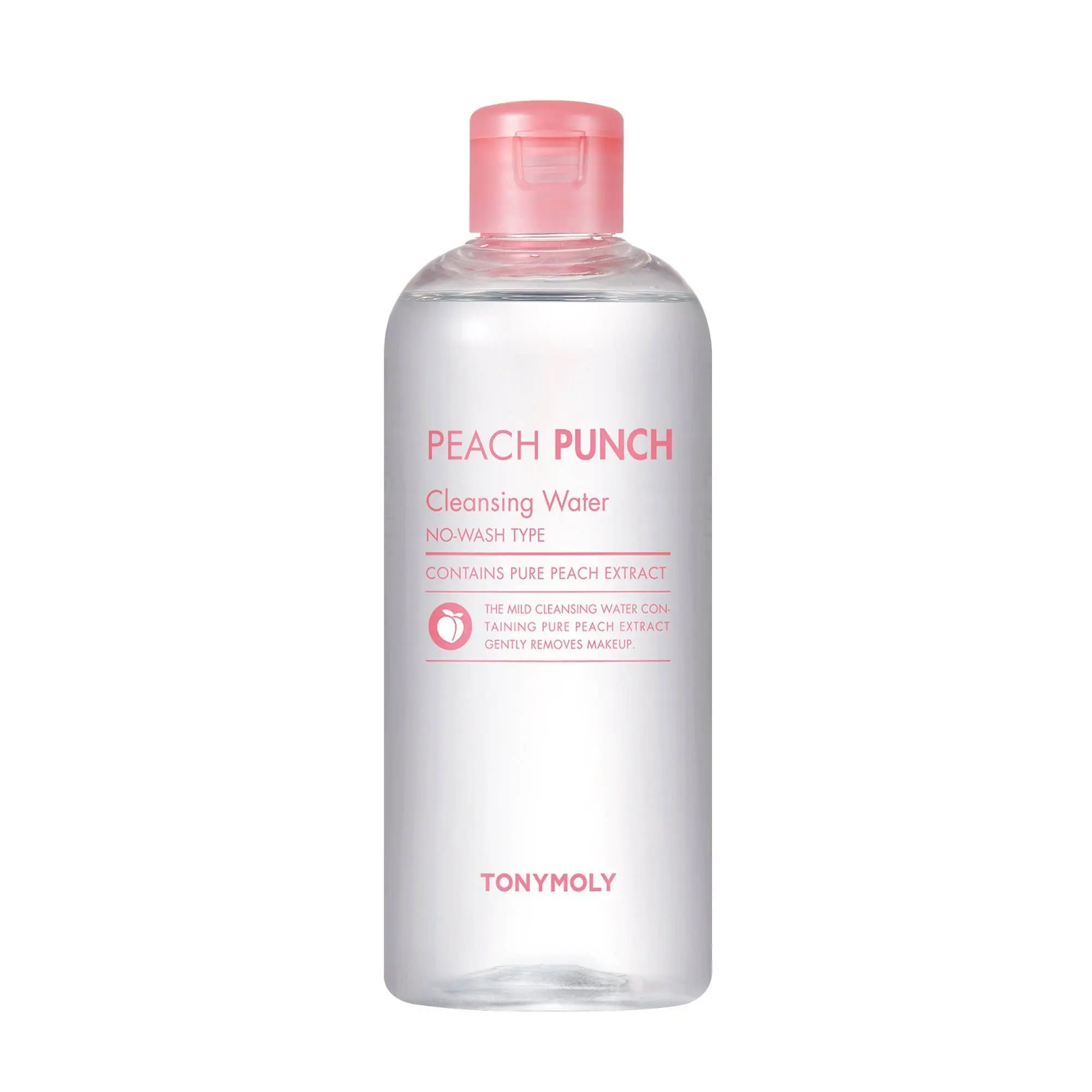 TM-Peach Punch Cleansing Water - 300ml Cleansing Water with 10,000ppm Peach Extract - Gentle Formula for Sensitive Skin, Hydrating & Toning - Radiant Makeup Makeup Remover Cleanser Foam Moisturizing Pad