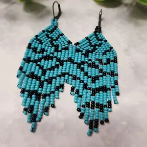 Beautiful Beaded Blue  Color Women’s Earrings