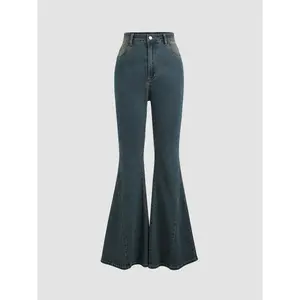 Cider [size 0-10] Denim High Waist Button Flared Jeans SwimWeek