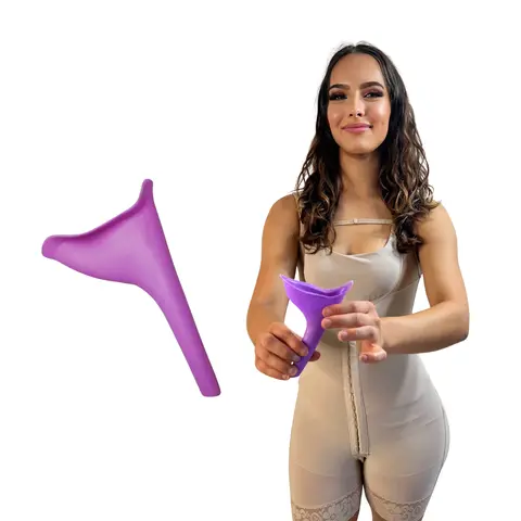 Women's Portable Reusable Silicone Urinal Funnel - Lightweight, Removable, Washable Camping Gear for Stand-Up Pee, Avoiding Contact with Dirty Places, No More Dirty Toilets, Emergency Use