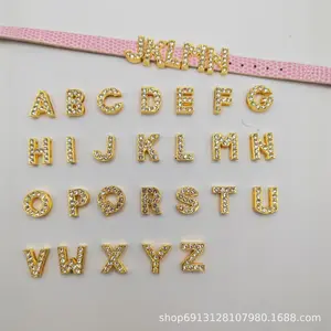 10mm Gold 26 Letter Pendant Accessories Jewelry Making Handmade Pendant Accessories bracelet shark