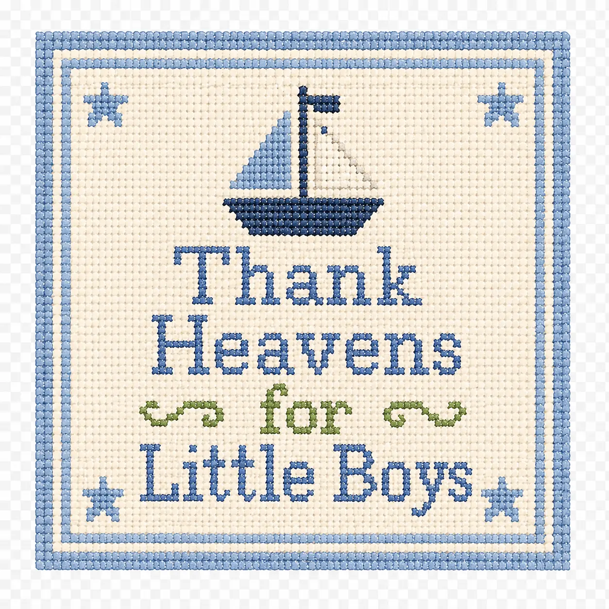 Little Boys Printed Needlepoint Canvas