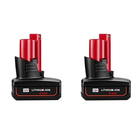 2 Pack 6.5Ah 12V Battery Compatible for Milwaukee ΛΛ12 Battery 48-11-2401 48-11-2412 48-11-2411 48-11-2420 48-11-2410 12Volt Cordless Tools for ΛΛ12 Lithium Battery