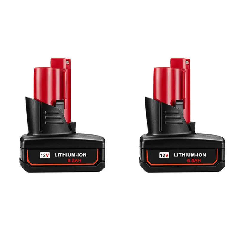 2 Pack 6.5Ah 12V Battery Compatible for Milwaukee ΛΛ12 Battery 48-11-2401 48-11-2412 48-11-2411 48-11-2420 48-11-2410 12Volt Cordless Tools for ΛΛ12 Lithium Battery