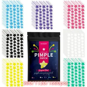 Multi-Color Star Acne Patches, Ultra-Thin Facial Acne Patches, Concealer & Pimple Patches, 280/1680/1120pcs, Single Item Pack
