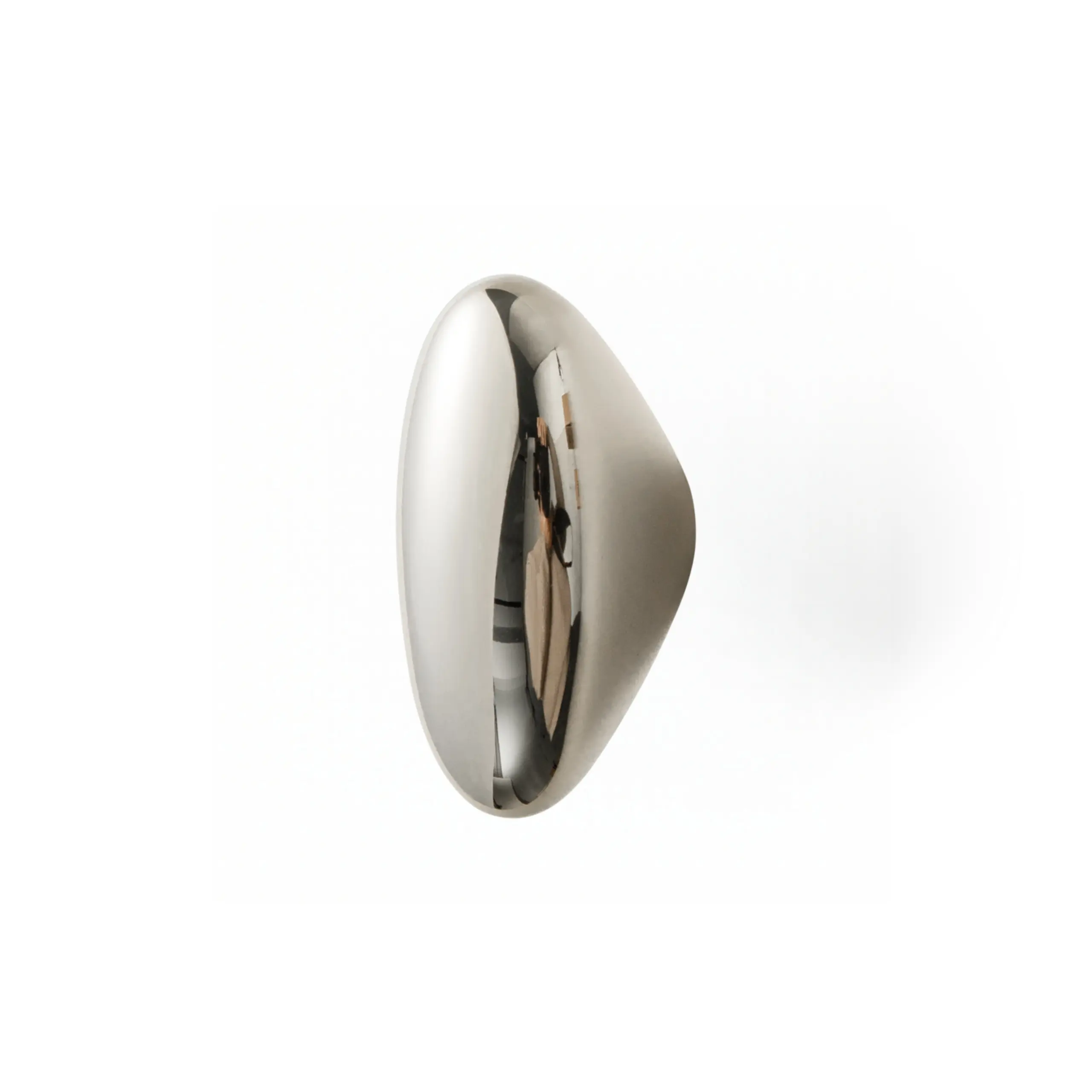 Goo-Ki 2 Pack Polished Nickel Oval Cone Knob - Creative Solid Brass Carving Cabinet Handle