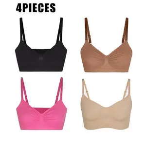 EssElegance  Invisible Seamless Bra Set. Wireless Push Up with Adjustable Straps. Soft able Full Coverage Bra for Daily Wear. all season free padded comfy nursing size inclusive womens everyday plus ajustador hsia joan tshirt lifting rebo Ultimate wire-f