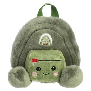 Aurora Adorable Palm Pals Rainier Backpack Stuffed Animal - Fun Collectible Plush for Kids and Adult Collectors - Perfect for Decorating Rooms and Birthday Gifts - Green 4 Inches