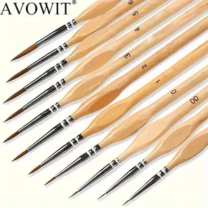 11-Piece Miniature Detail Art Brush Set, High-Quality Precision Brushes for Acrylic Painting, Drawing & Model Building, Ideal for Artists & Hobbyists