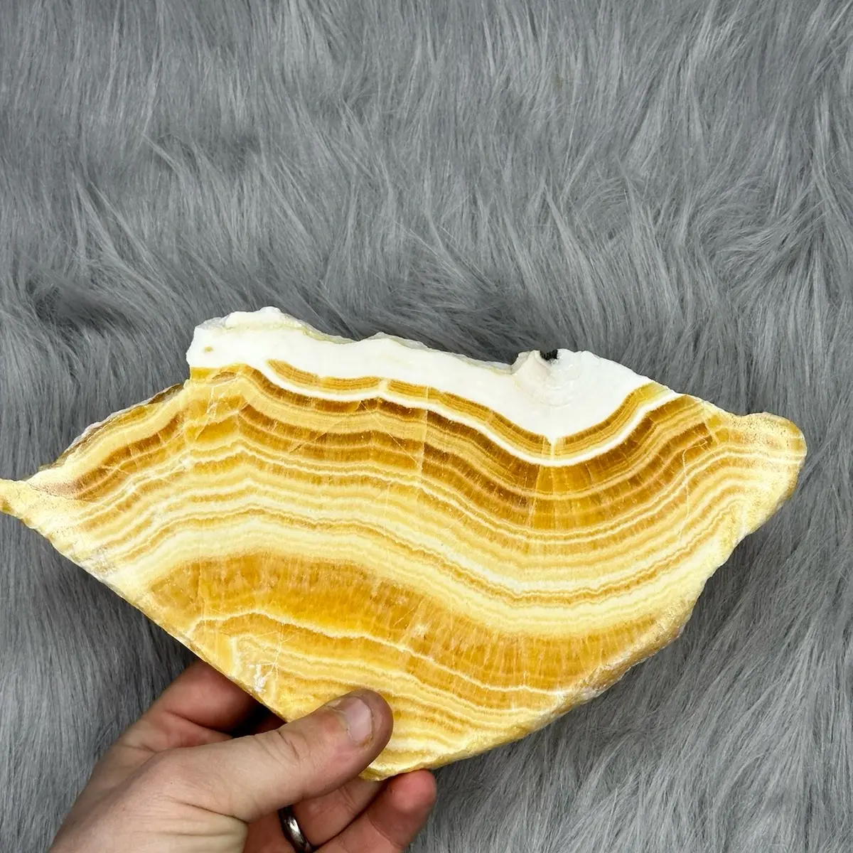 Beautiful Natural Yellow Calcite Slab “D”
