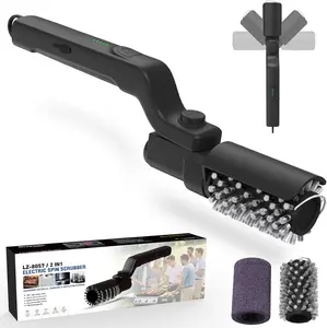 Ultimate Electric BBQ Grill Brush - Heavy Duty Power Scrubber with 3 Adjustable Angles | Cordless & IPX7 Waterproof | 2 Stainless Steel Heads for Deep Cleaning Grills, Rust & Grime grate