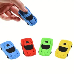 4/8 Pack Mini Racing Car Erasers Bright Colors Synthetic Rubber Pencil Erasers for Home, School, Classroom Rewards, Fun Stationery, School Supplies, Stationery Office Supplies, Vibrant Erasers Precision Eraser